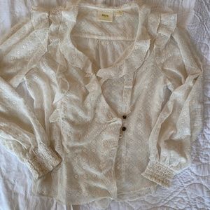 Anthropologie - Blouse, Size 12, Ivory